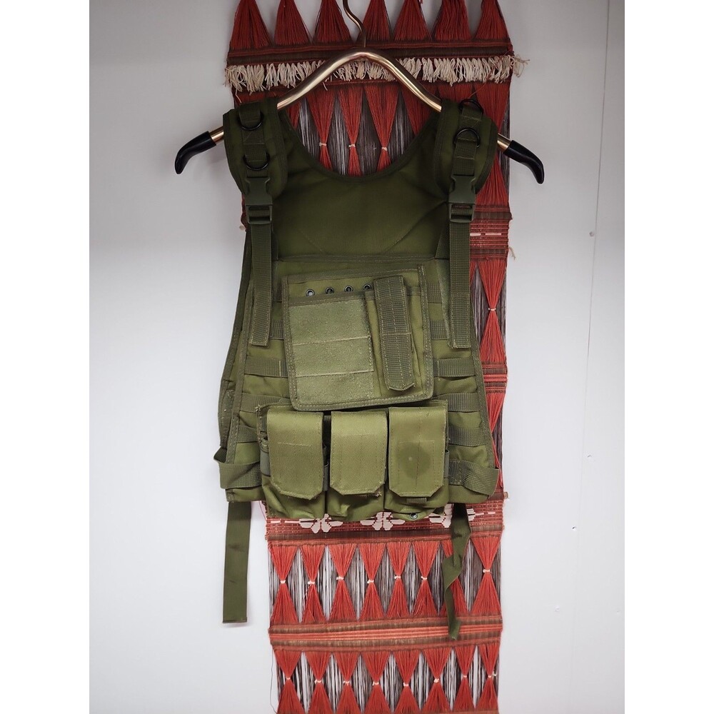 Male Standard Tactical Armor Carrier Vest Green Adjustable O/S S~XL No Plates